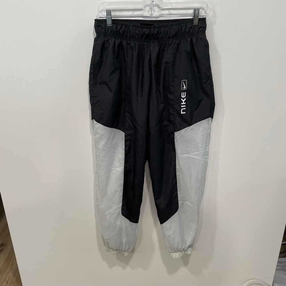Nike Sportswear‎ Men's Black White Colorblock Track Pants Joggers Size Small